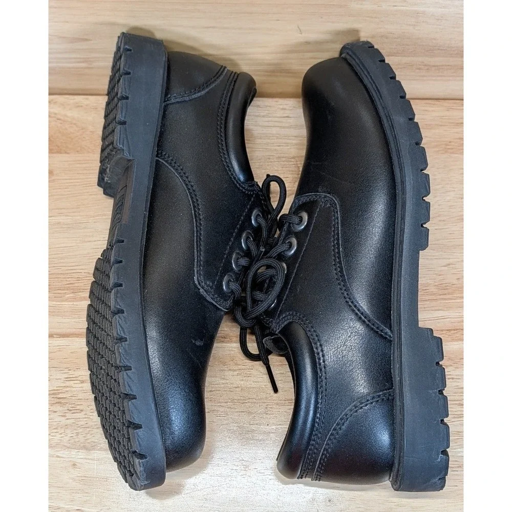 TredSafe Mens MNTR21MH001 Black Slip Resistant Work Oxford Shoes Size 7